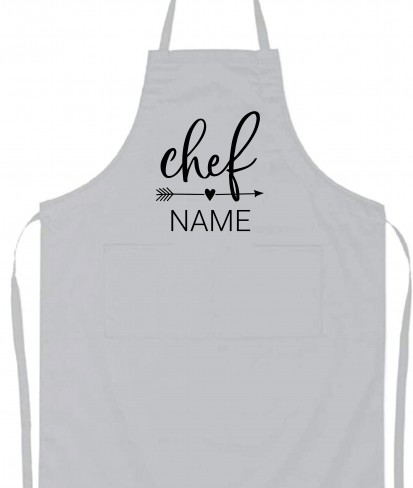 Personalised White Adjustable Chef Apron